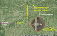 Initial Point marker for the 1855 land survey of Nebraska Territory